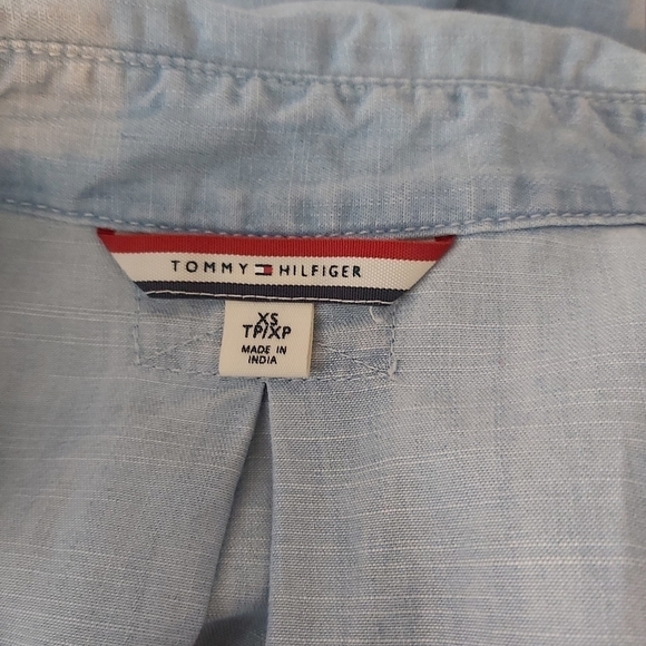 Tommy Hilfiger chambray light button down shirt Size XS - Picture 7 of 8